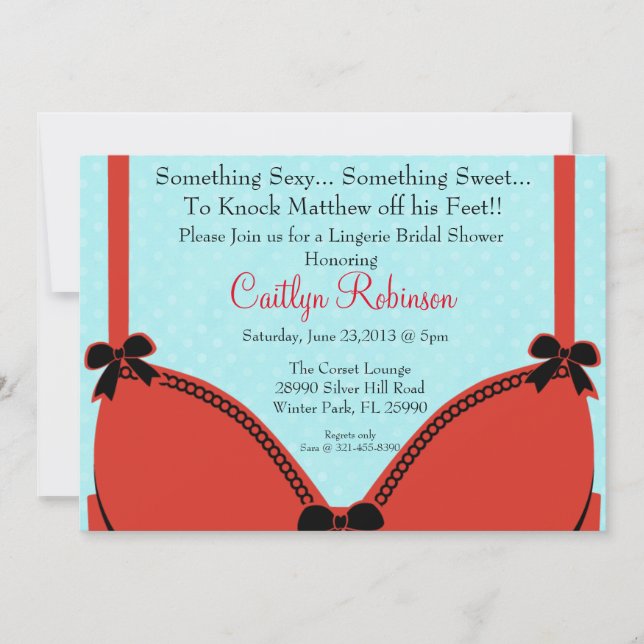 Invitation mignonne de Fête de la mariée de (Devant)