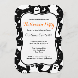 Invitation mignonne de partie de Halloween de