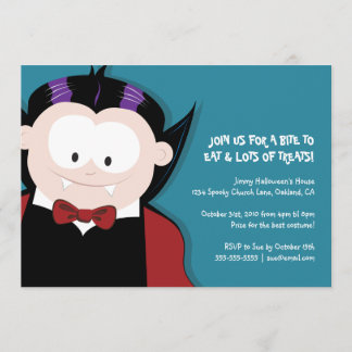 Invitation mignonne de partie d'enfants du vampire