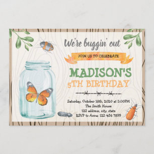 Invitation mignonne de partie d'insecte de pot de