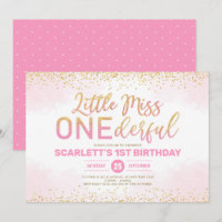Mignonne d'or rose fine Miss 1er anniversaire