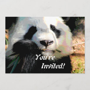 Invitation mignonne d'ours panda