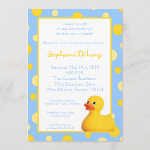 invitation mignonne en caoutchouc bleue jaune du