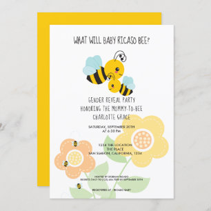 Invitation Mignonne Genre Révèle Ce Qui Va Bébé Baby shower A