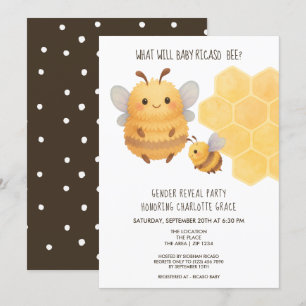 Invitation Mignonne Genre Révèle Ce Qui Va Bébé Baby shower A