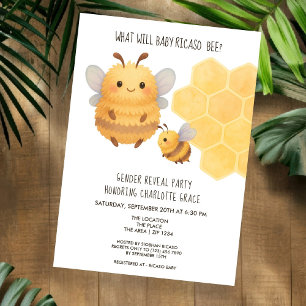 Invitation Mignonne Genre Révèle Ce Qui Va Bébé Baby shower A