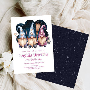 Invitation Mignonne gnome amis à minuit