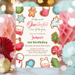 Invitation Mignonne Hiver Vacances impeccables 1er fête d'ann