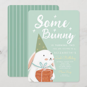 Invitation Mignonne lapin blanc Certains lapins deviennent 2