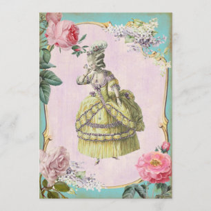 Invitation Mignonne Marie Antoinette - RSVP /
