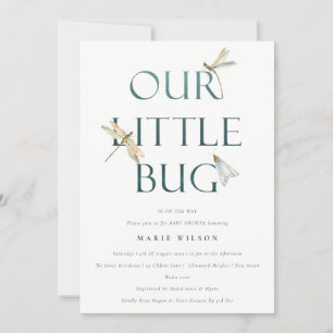 Invitation Mignonne Notre petit Baby shower Bleu Bleu de libe