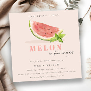 Invitation Mignonne Notre Petit Melon Blush N'Importe Quel Âg