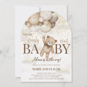 Invitation Mignonne Nous Pouvons Bearly Wait baby shower