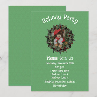 Invitation Mignonne Ours En Fête De Noël De La Couronne