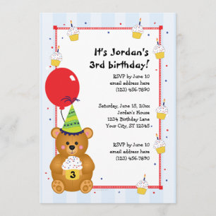 Invitation mignonne personnalisable d'anniversaire