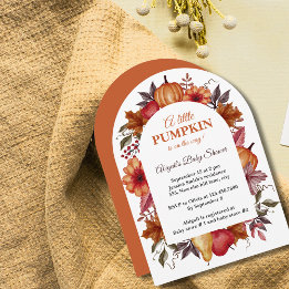 Invitation Mignonne Petite Citrouille Est En Route Baby showe
