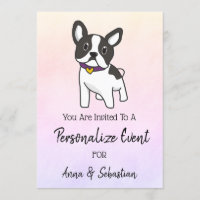 *~* Invitation Mignonne pour Evenement Bouledogue