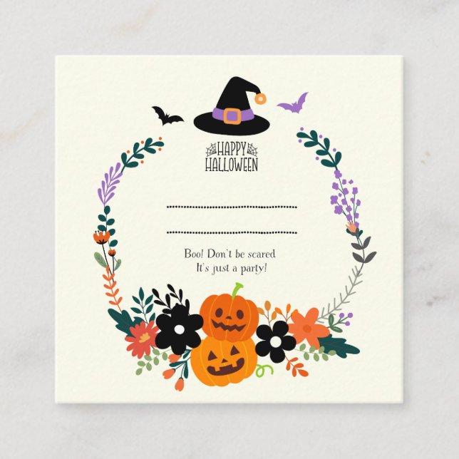 Invitation mignonne pour Halloween (Devant)