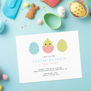 Invitation mignonne pour la chasse aux œufs du bru