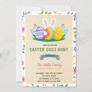 Invitation mignonne pour une fête de Pâques