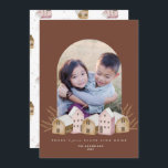Invitation mignonne scandi moderne maison naturelle Noël<br><div class="desc">mignonne nordic scandi moderne maison naturelle Noël photo carte de vacances</div>