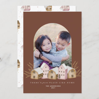 Invitation mignonne scandi moderne maison naturelle Noël