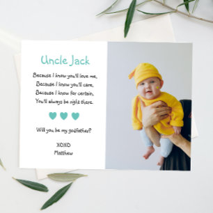 Invitation Mignonne Serez-Vous Mon Parrain Proposition Photo