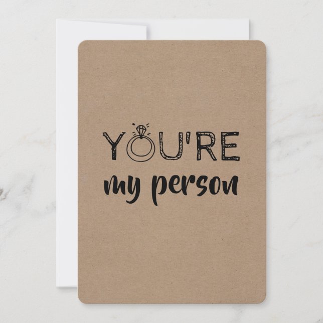 Invitation Mignonne servante d'accueil / Maid of Honor Propos (Devant)