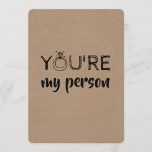 Invitation Mignonne servante d'accueil / Maid of Honor Propos