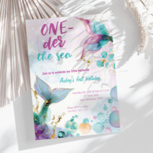 Invitation Mignonne Sirène One der The Sea 1er Anniversaire