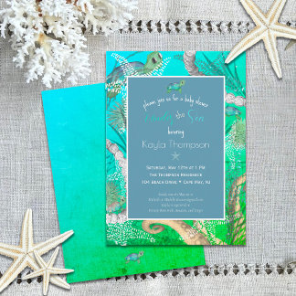 Invitation Mignonne sous le Baby shower marin