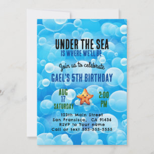 Invitation Mignonne sous l'invitation de la fête d'anniversai