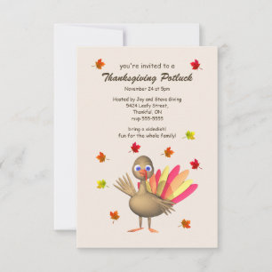 Invitation Mignonne Turquie Thanksgiving Potluck