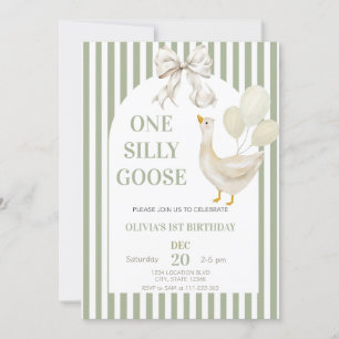 Invitation Mignonne une oie sotte Genre Neutre Anniversaire