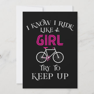 Invitation Mignonne Vélo Femme Femme Cycliste Femme
