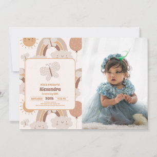 Invitation Mignonne Wild & Onederday 1st Birthday Photo