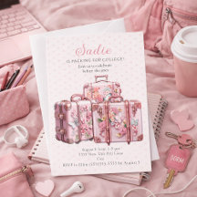 Mignonnes valises vintage malle rose universitaire