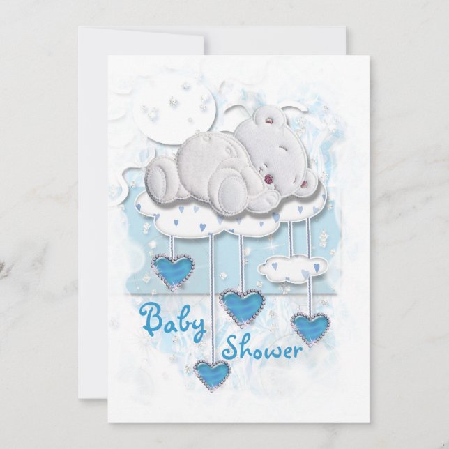 Invitation Mignons garçons baby showers (Devant)
