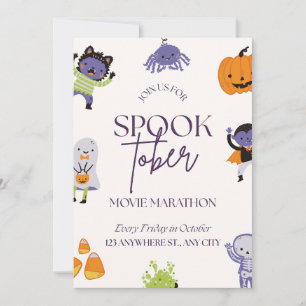Invitation Mignons marathons de films Halloween de Spooktober
