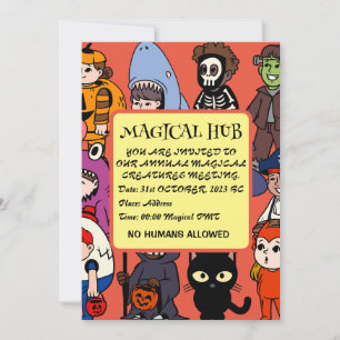 Invitation Mikitiez magie requin grimpeur frankenstei