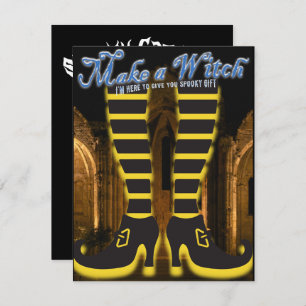 Invitation Mikitiez sorcière magicien halloween fullmoon