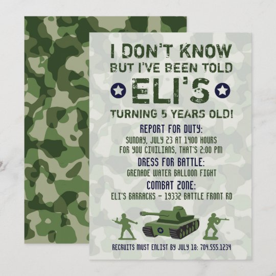 Invitation Militaire D Anniversaire D Armee Zazzle Fr Invitation Militaire D Anniversaire D Armee Zazzle Fr