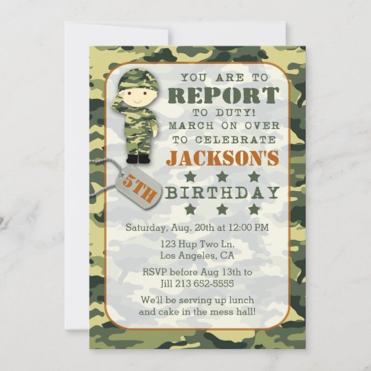 Invitation Militaire D Anniversaire De Garcon De Zazzle Fr Invitation Militaire D Anniversaire De Garcon De Zazzle Fr