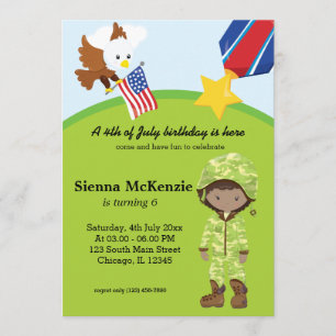 Invitation Militaire Soldat Girl