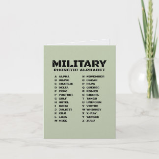 Invitation Military Phonetic Alphabet Alpha Zulu Tactical