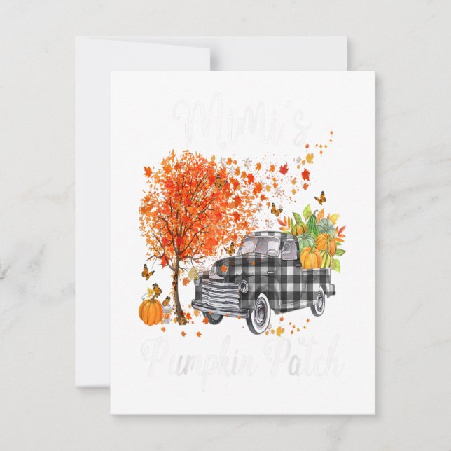 Invitation Mimis Citrouille Patch Truck Art, Mimi Happy (Devant)
