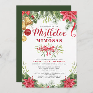Invitation Mimosas & Mistletoe Elégante Fête des mariées d'hi