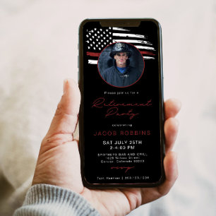 Invitation Mince Ligne Rouge Drapeau Flamand Parti de retrait