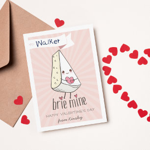Invitation Mine de Brie   Mignonne Valentines de classe