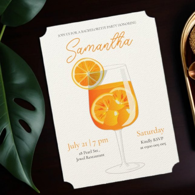 Invitation Mini Aperol Spritz Bachelorette Party (Créateur téléchargé)